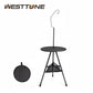 WESTTUNE Ultralight Folding Camping Table with Light Stand