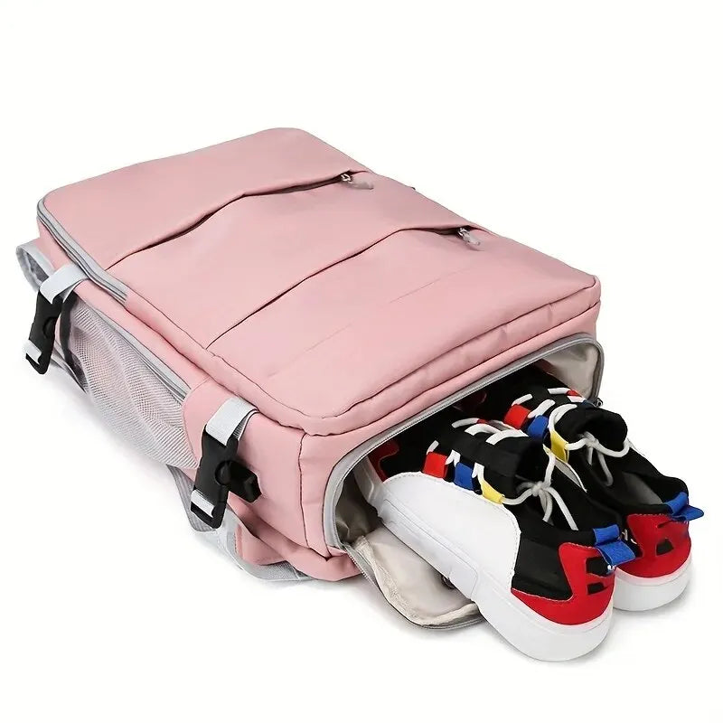 Large-Capacity Multifunction Travel Backpack with Shoe Storage