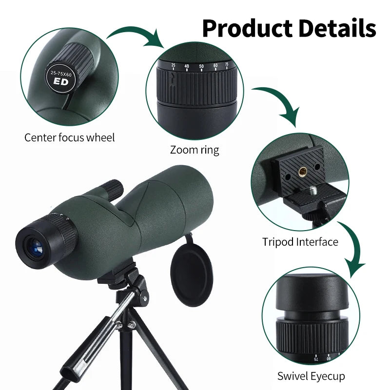 25-75x60 Zoom Spotting Scope