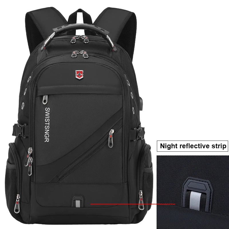 2024 Waterproof Laptop Backpack – 17/20 Inch Airplane Travel & School Bag
