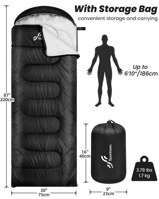 Sportneer 3-4 Season Lightweight Waterproof Sleeping Bag