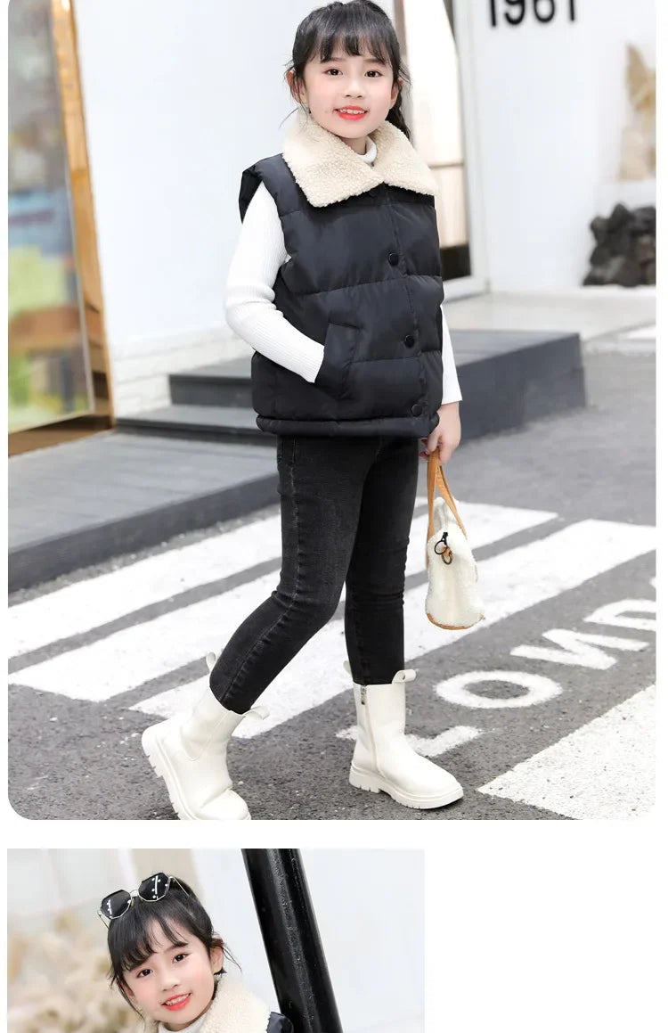 Kids Hooded Vest Jacket