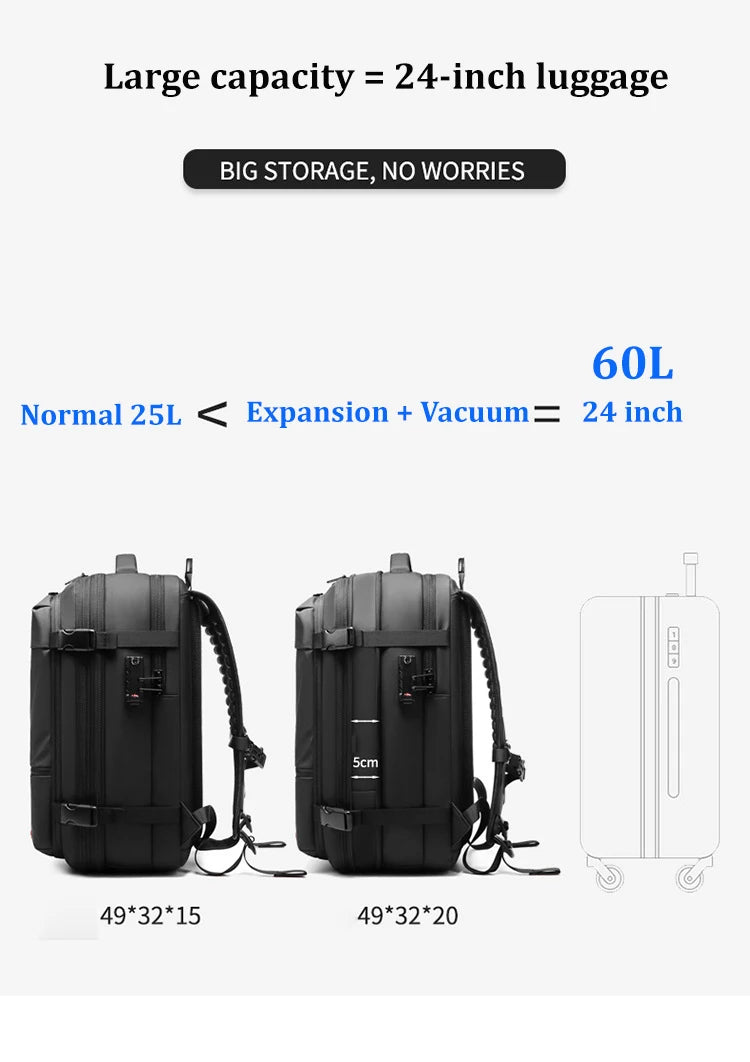 17-Inch Laptop Travel & Business Backpack with Vacuum Compression
