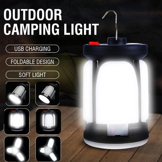 High Power Solar LED Camping Lantern Rechargeable 4500mAh 1000LM Emergency Power Bank