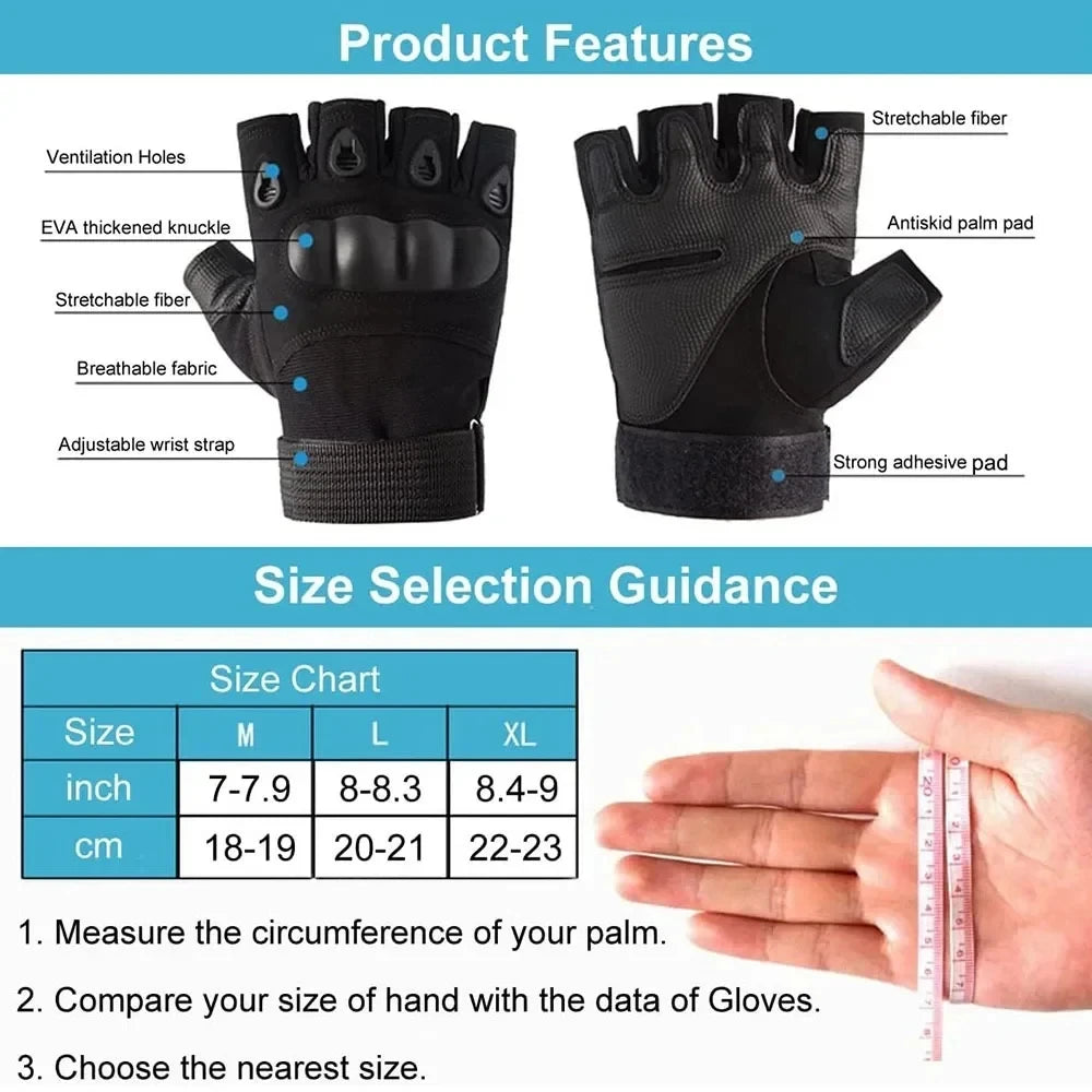Outdoor Tactical Half Finger Gloves