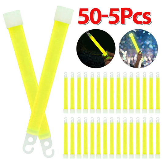 50-5pcs 6 Inch Survival Glow Light Sticks