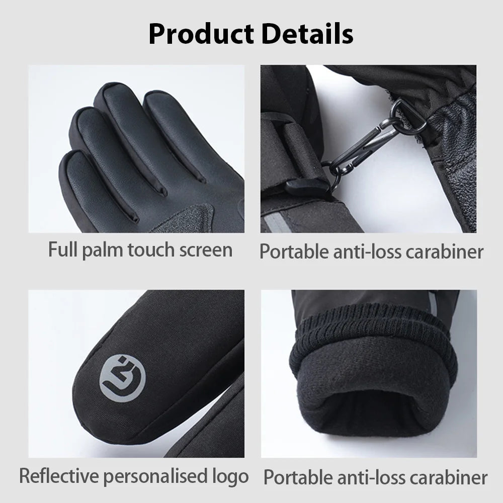 Men Winter Touch Screen Waterproof Gloves