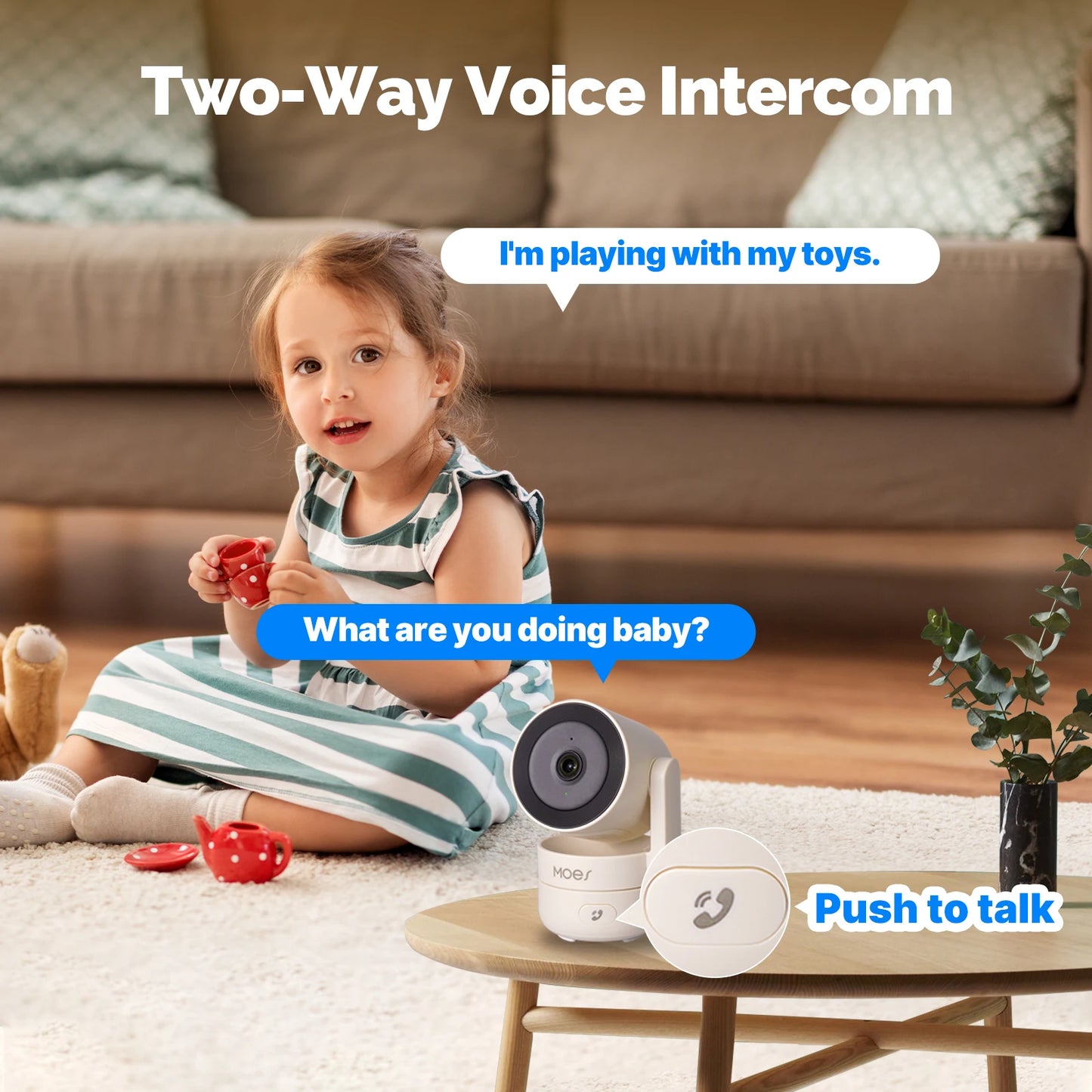 MOESTuya WiFi Indoor Pan/Tilt Smart Security Camera