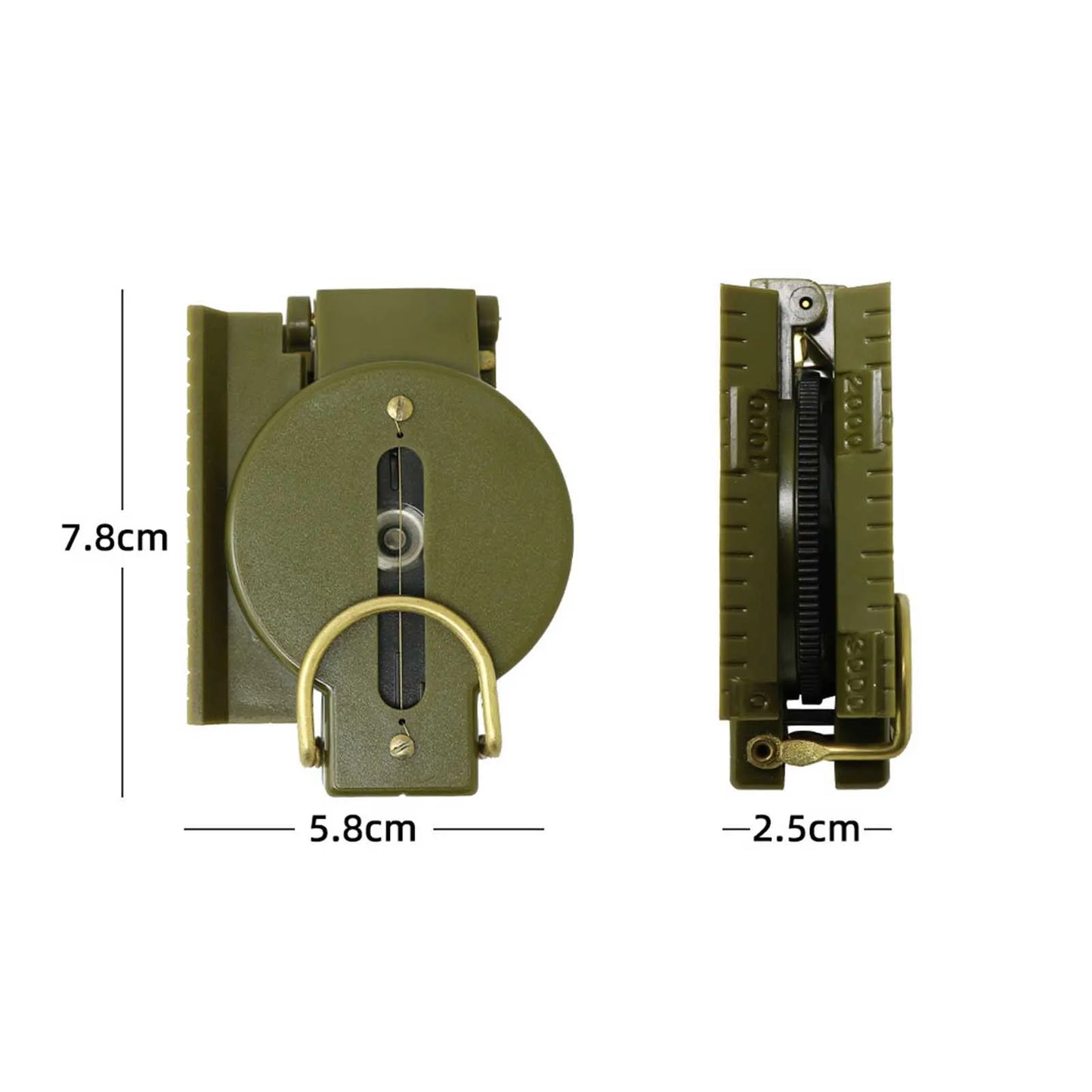 Portable Multifunction Lensatic Compass