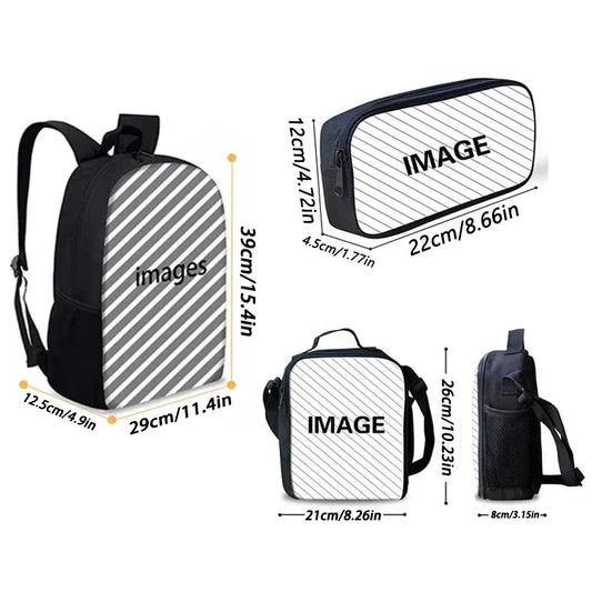 Superhero Kids' School Backpack Set (3PCS)