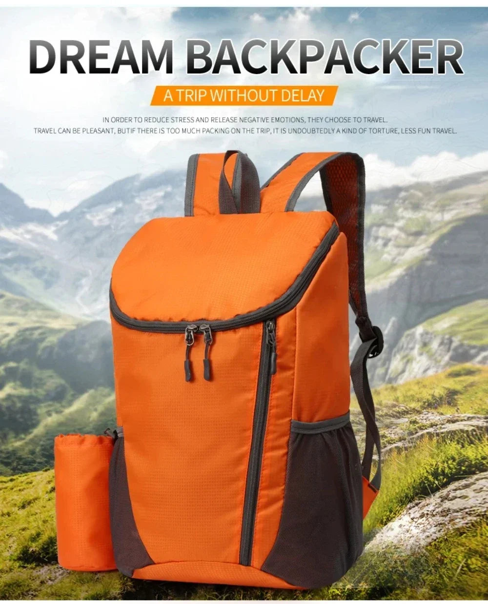 20L Ultralight Foldable Backpack – Portable Hiking & Travel Daypack