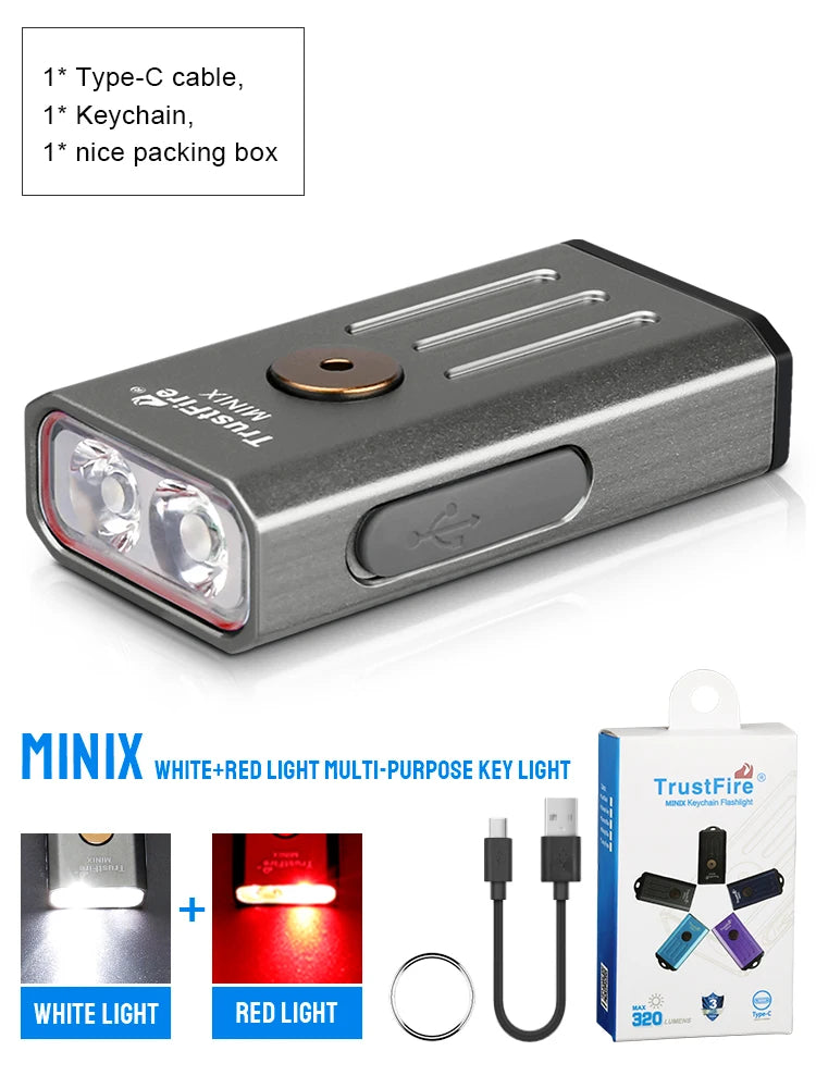 Trustfire Minix Mini EDC Flashlight Keychain
