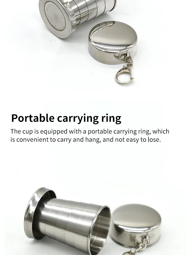 Portable Stainless Steel Telescopic Camping Cup