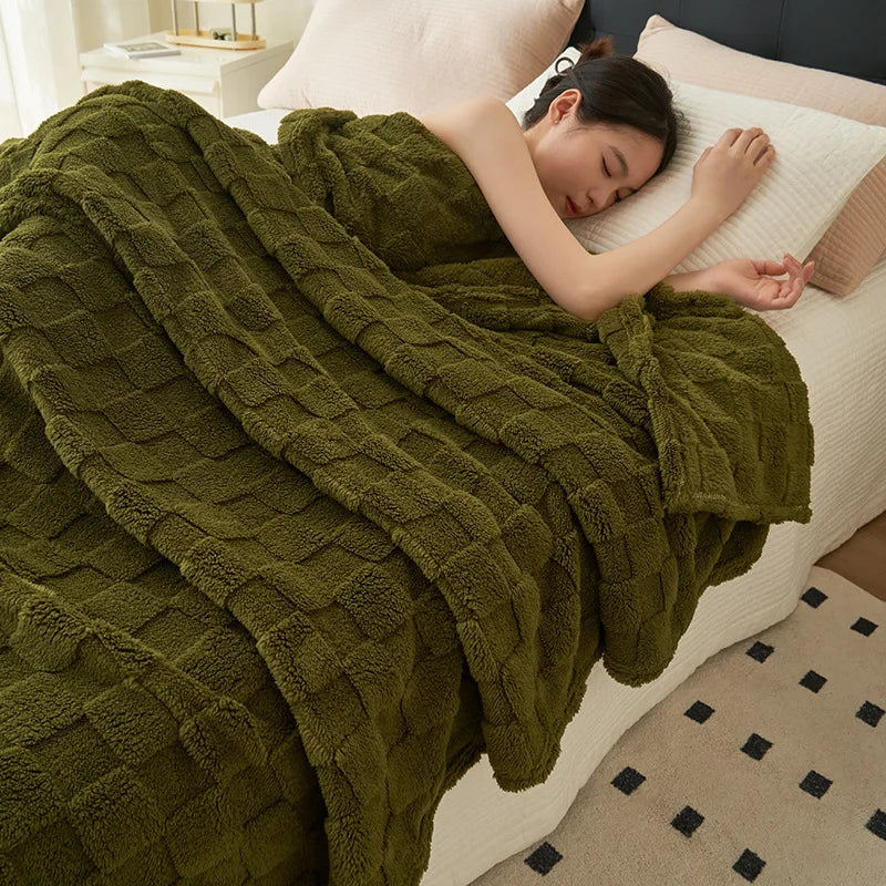 Waffle Plush Multifunctional Blanket