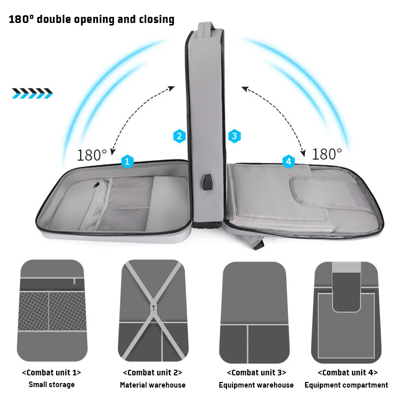 17.3" Hard Shell Laptop Backpack – Waterproof Business & E-Sports Bag