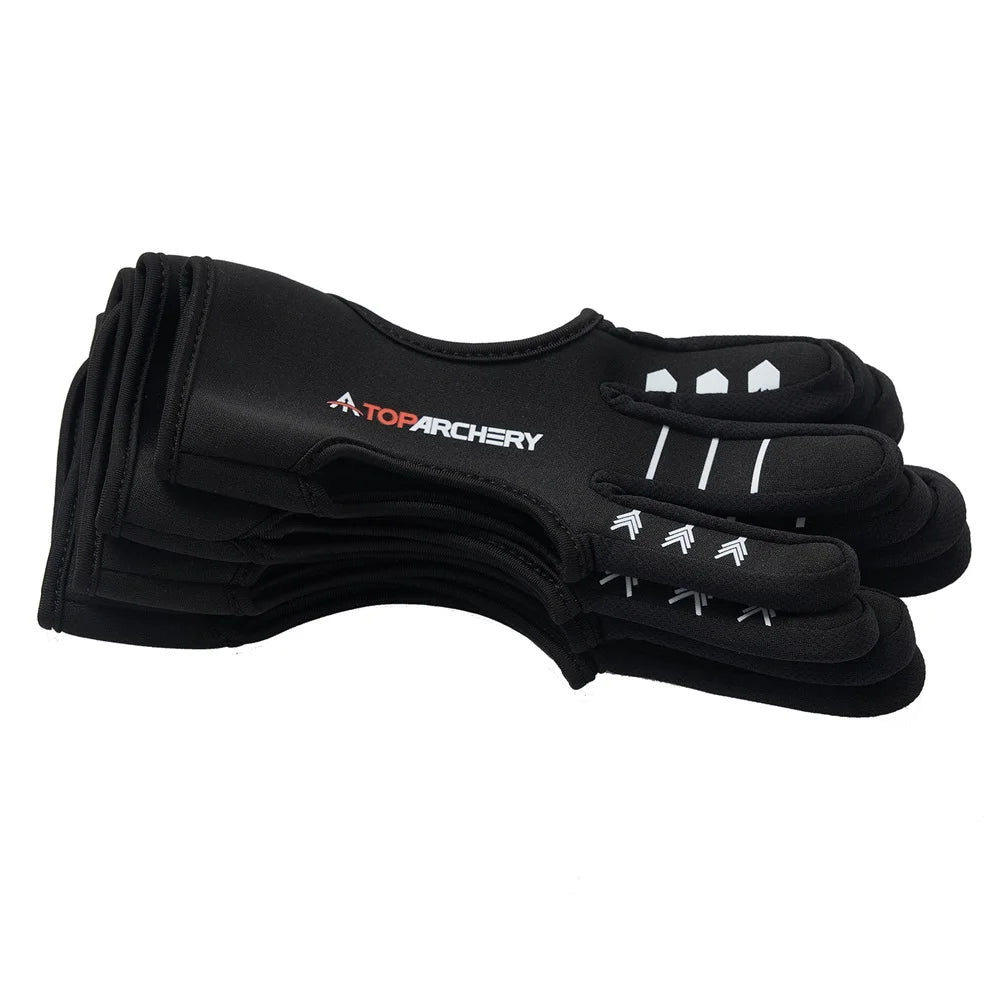 Archery Glove Three Finger Guard Shooting Gloves Finger Tab
