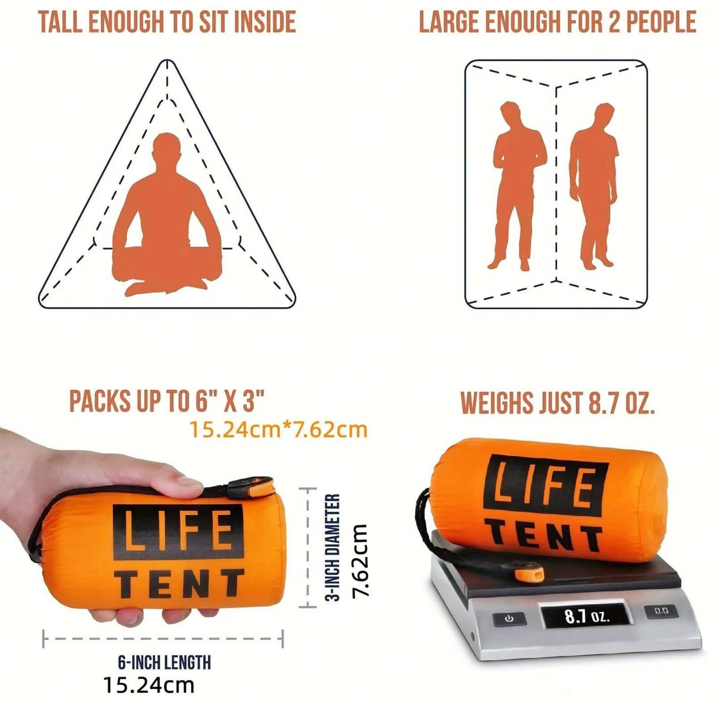 2-Person Emergency Shelter Bivy Tent Kit