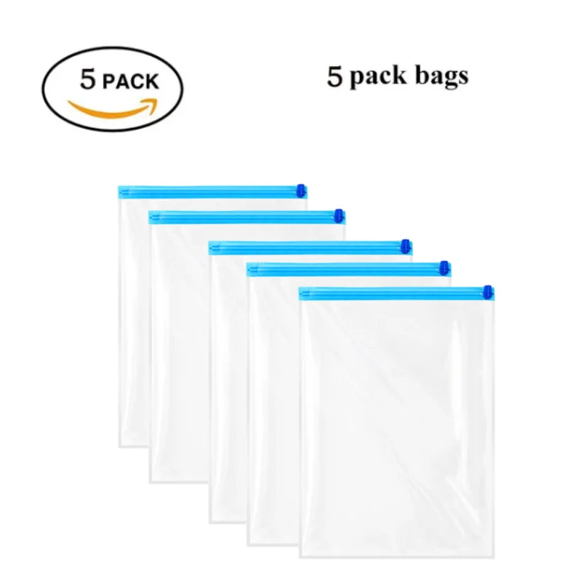 Travel Roll-Up Compression Bags - Reusable & Air Pump-Free