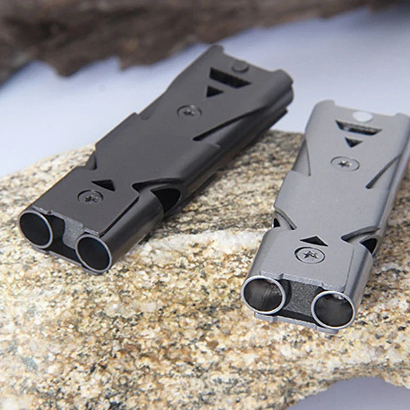 180dB Aluminum Alloy Emergency Whistle - Survival Tool