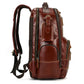Newsbirds Men's Retro Leather Backpack – Luxury Travel & School Bag