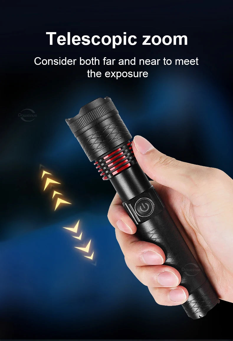 10000mAh High Power LED Flashlight