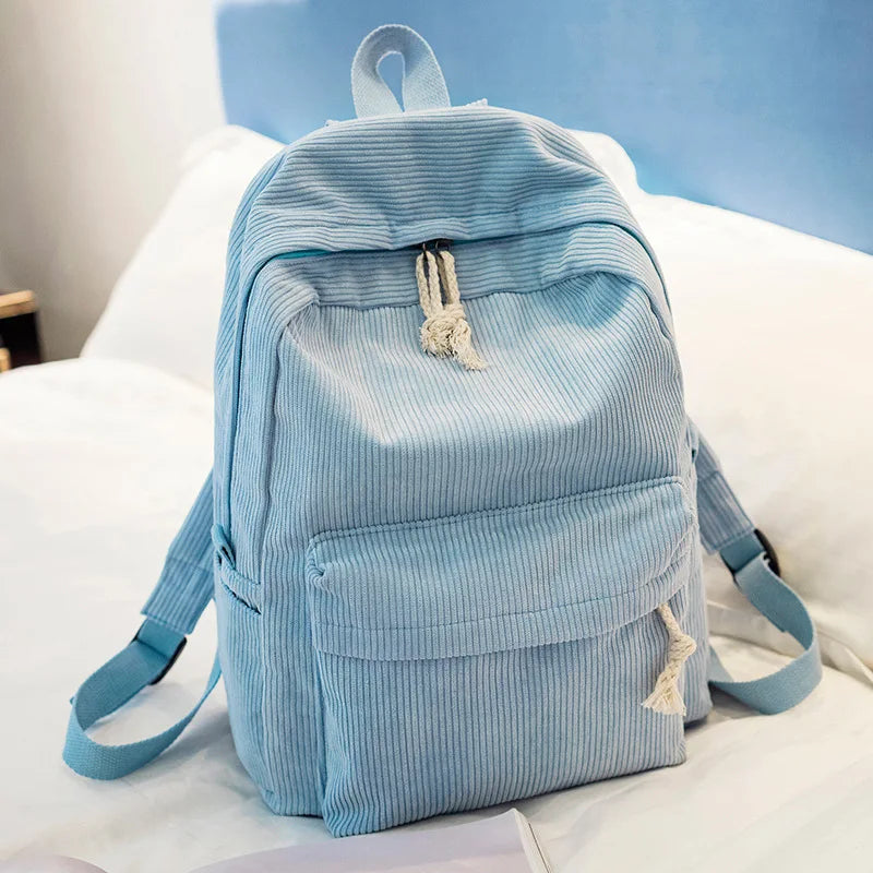 Personalized Embroidered Corduroy Kids' Backpack