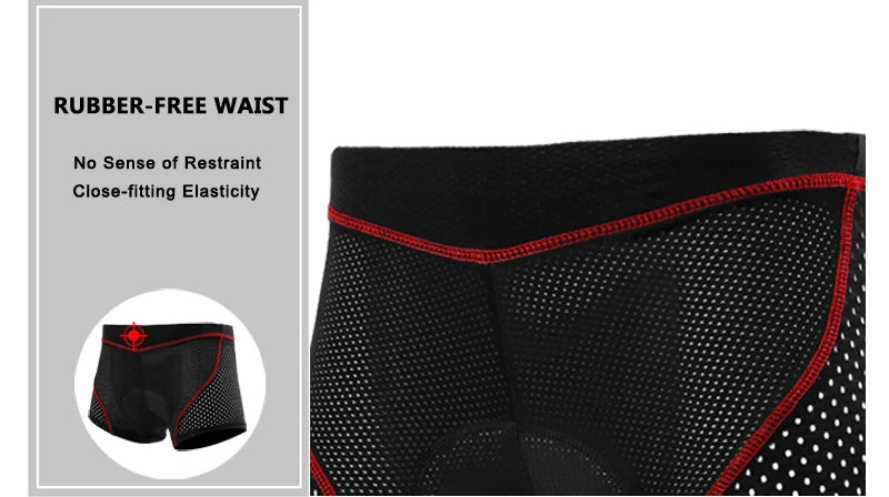 X-TIGER Men’s Cycling Underwear Shorts – 5D Gel Padded, Breathable & Non-Slip