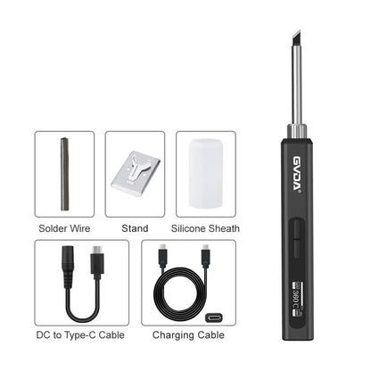 GVDA Smart Electric Soldering Iron – 65W Adjustable Temp | Fast-Heat Portable Soldering Kit