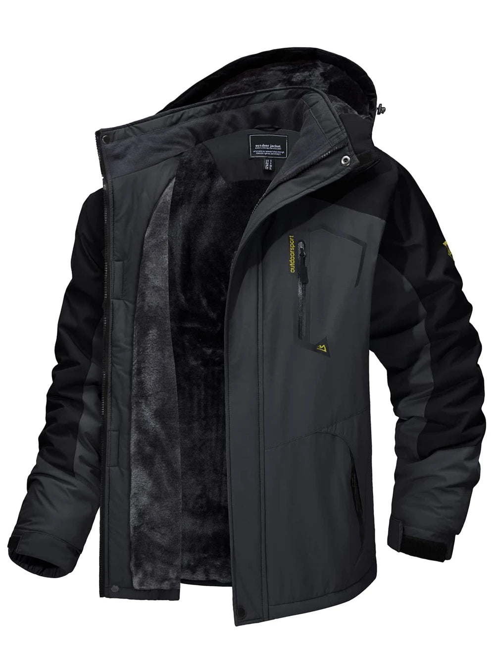 TACVASEN Fleece Lining Mountain Jackets Mens Hiking Jackets