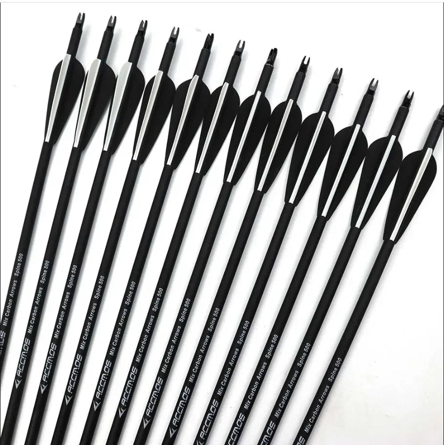 New Carbon Arrow 28"/30"/32" Archery Arrows Spine500