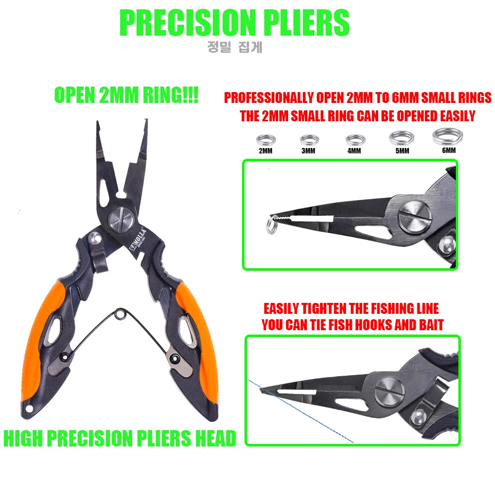 Multifunctional Fishing Pliers – Stainless Steel Cutter & Hook Remover