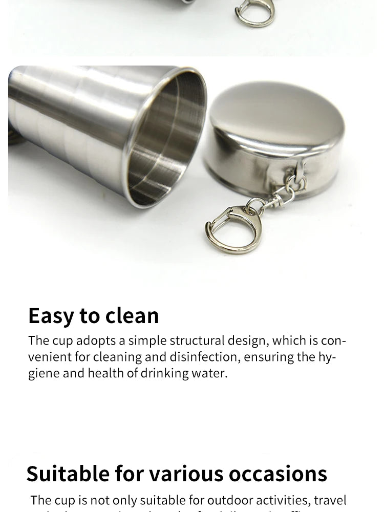 Portable Stainless Steel Telescopic Camping Cup