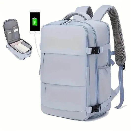 Large-Capacity Multifunction Travel Backpack with Shoe Storage