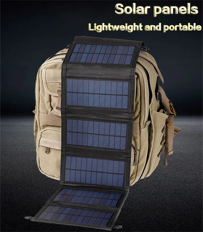 6-Fold 800W Foldable Solar Panel – Portable Solar Charger with USB & DC Output