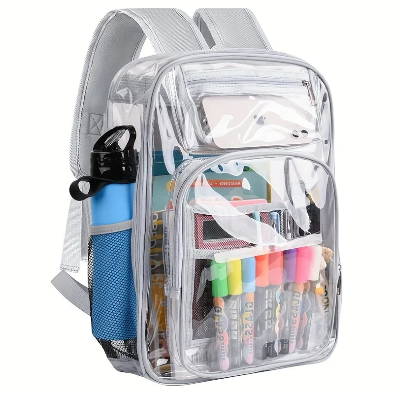 Clear Heavy-Duty PVC Transparent Backpack