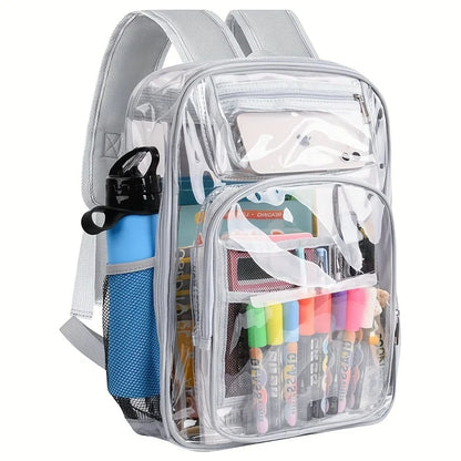 Clear Heavy-Duty PVC Transparent Backpack