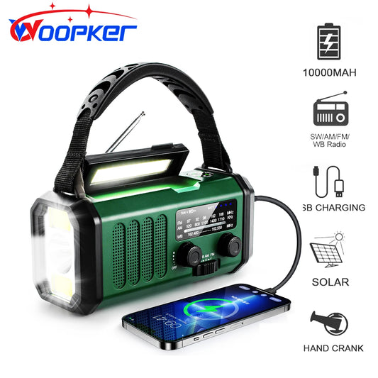 Woopker Radio E30 Emergency Solar Hand Crank AM/FM/NOAA Radio