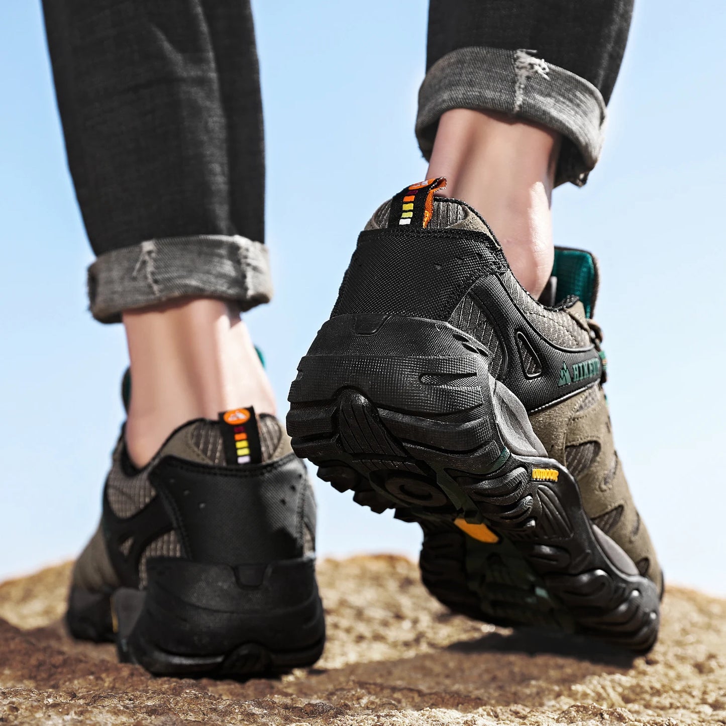 HIKEUP Men's Outdoor Trekking Hiking Shoes