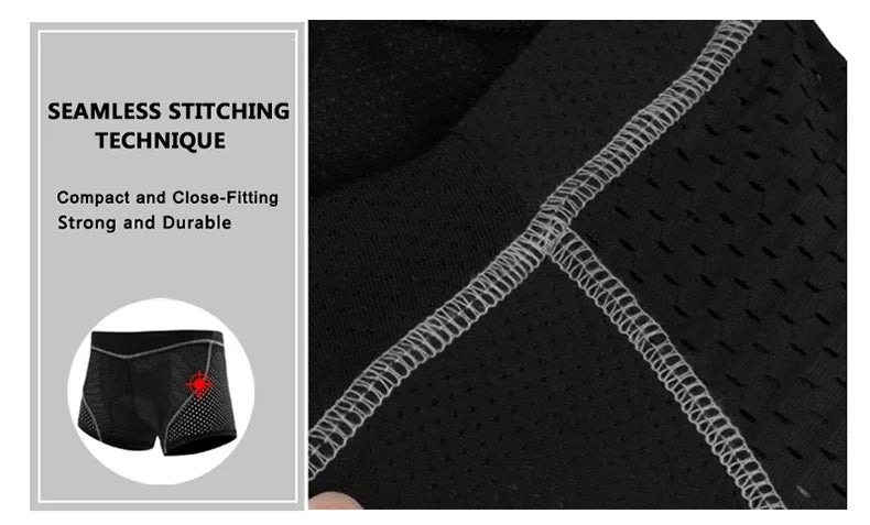 X-TIGER Men’s Cycling Underwear Shorts – 5D Gel Padded, Breathable & Non-Slip