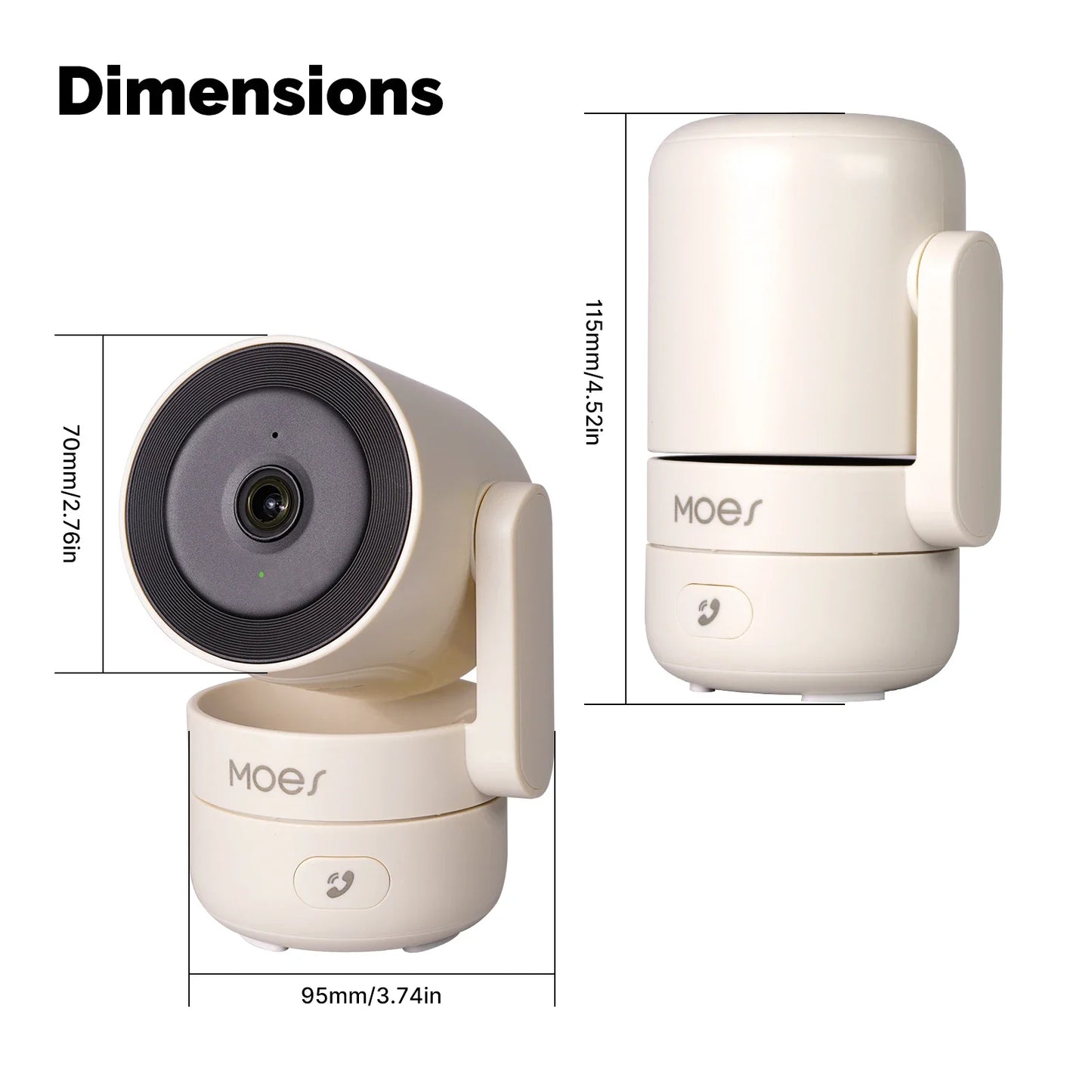 MOESTuya WiFi Indoor Pan/Tilt Smart Security Camera
