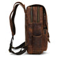 Newsbirds Men's Retro Leather Backpack – Luxury Travel & School Bag