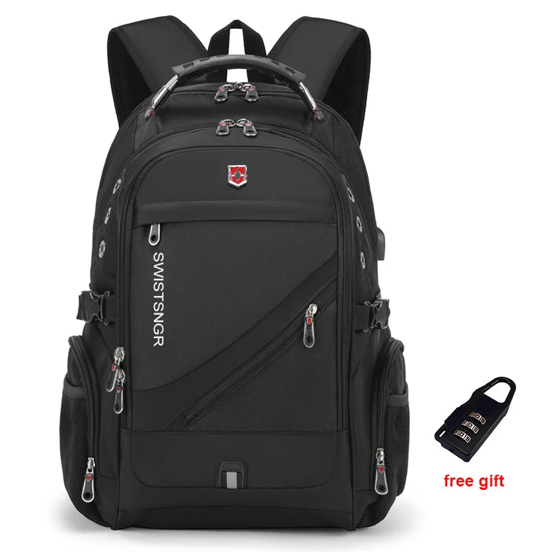 2024 Waterproof Laptop Backpack – 17/20 Inch Airplane Travel & School Bag