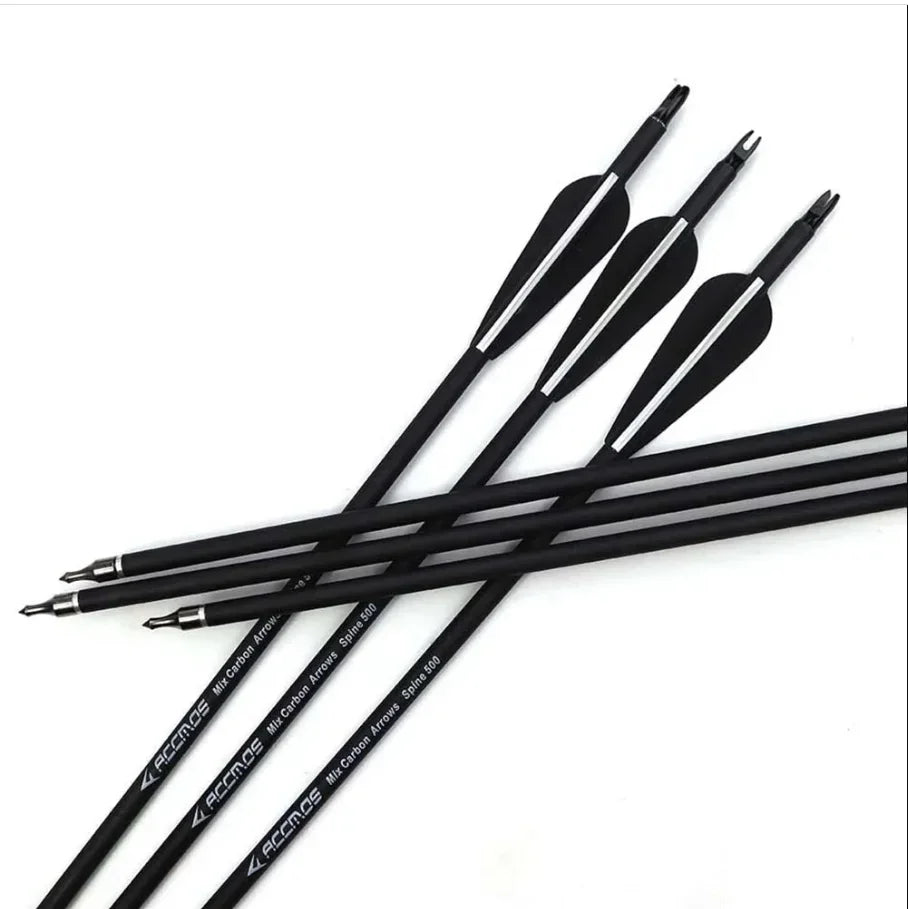 New Carbon Arrow 28"/30"/32" Archery Arrows Spine500