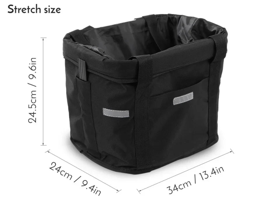 Bicycle Front Basket – 2-in-1 Detachable Bike Handlebar Bag for Small Pets & Cargo