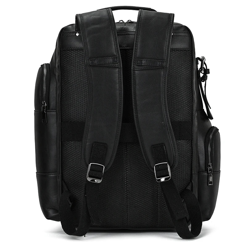 Newsbirds Men's Retro Leather Backpack – Luxury Travel & School Bag