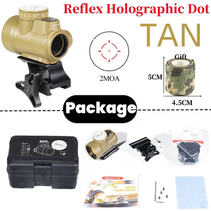 Tactical Red Dot 2MOA Reflex Sight for Rifle Scope