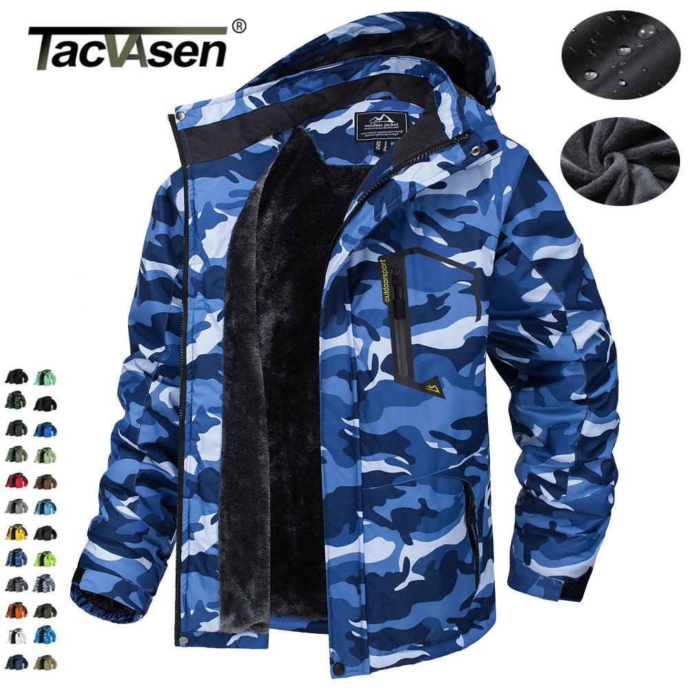 TACVASEN Fleece Lining Mountain Jackets Mens Hiking Jackets