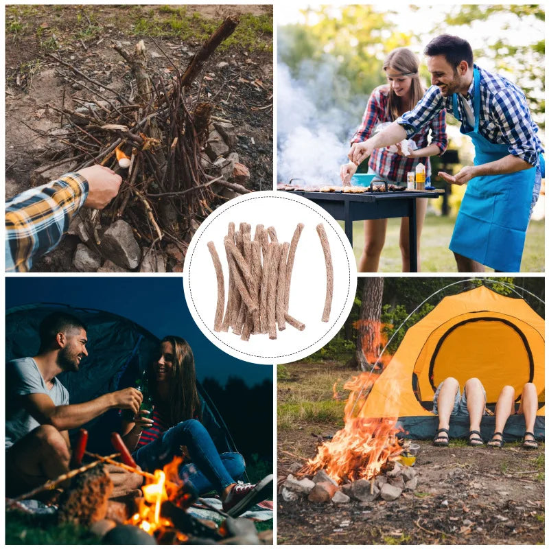 10Pcs Survival Hemp Fire Starters