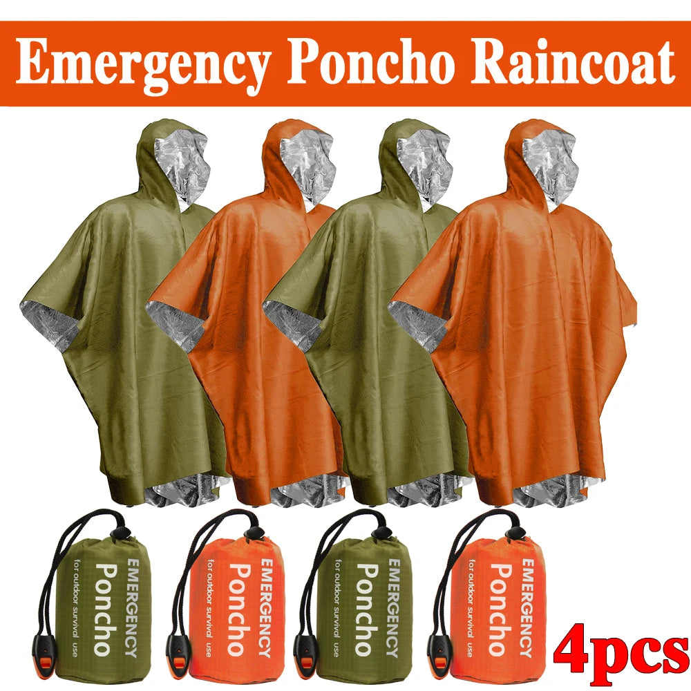 Emergency Rain Poncho – Waterproof, Disposable, Aluminum Film