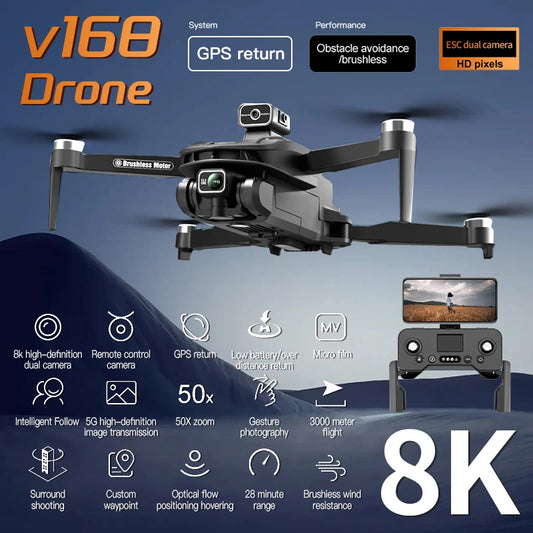 Xiaomi V168 Drone 8K 5G GPS Professional HD Aerial Photography Dual-Camera Drone